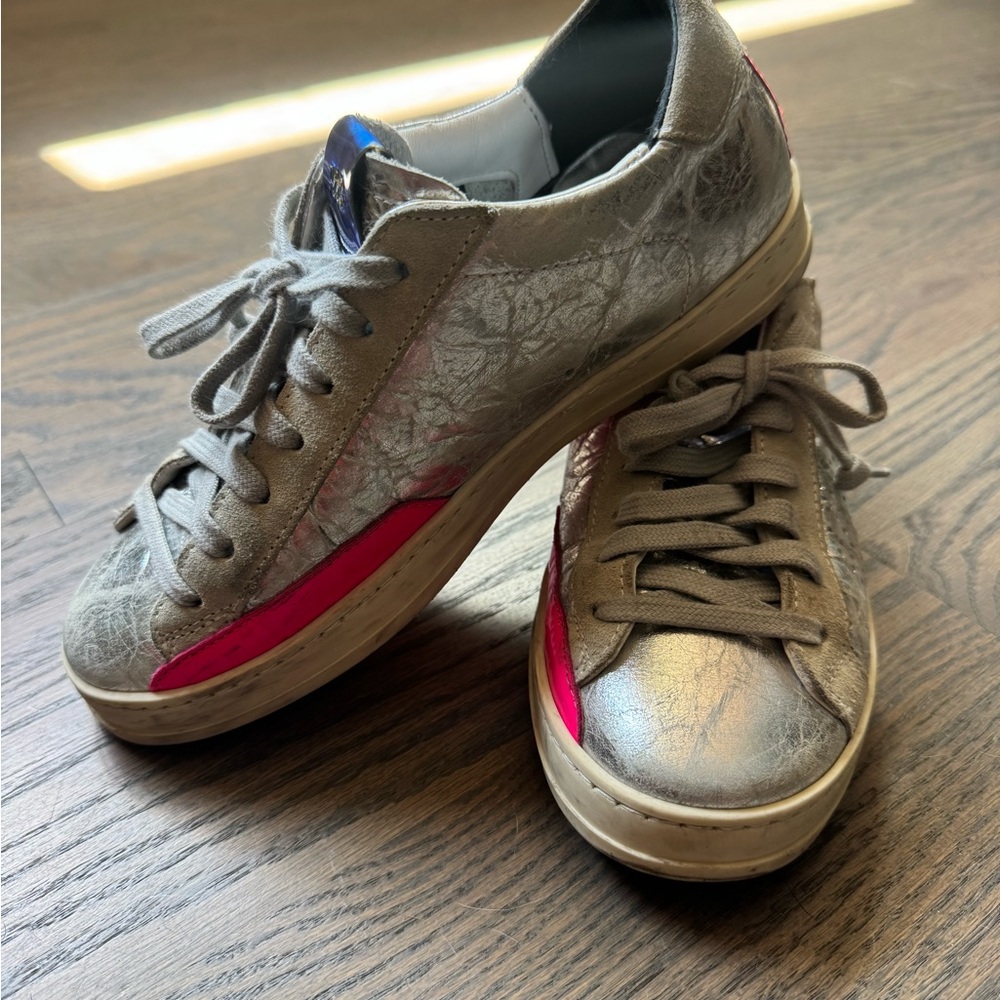 P448 Women's Sneakers in Silver and Pink